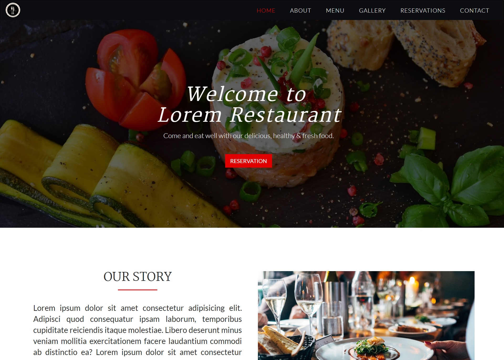 Reastaurant Website